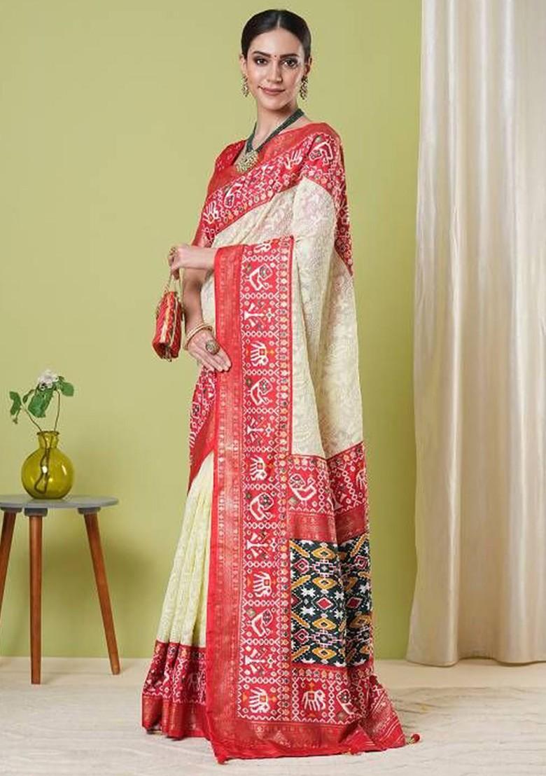 Yellow Embroidered Georgette Saree Set