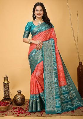 Blue Zari Kanjeevaram Silk Saree Set