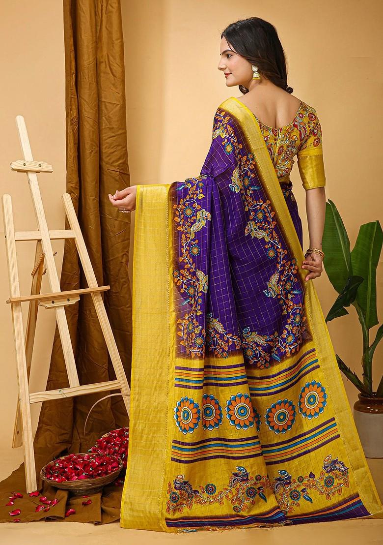 Blue Zari Kanjeevaram Silk Saree Set