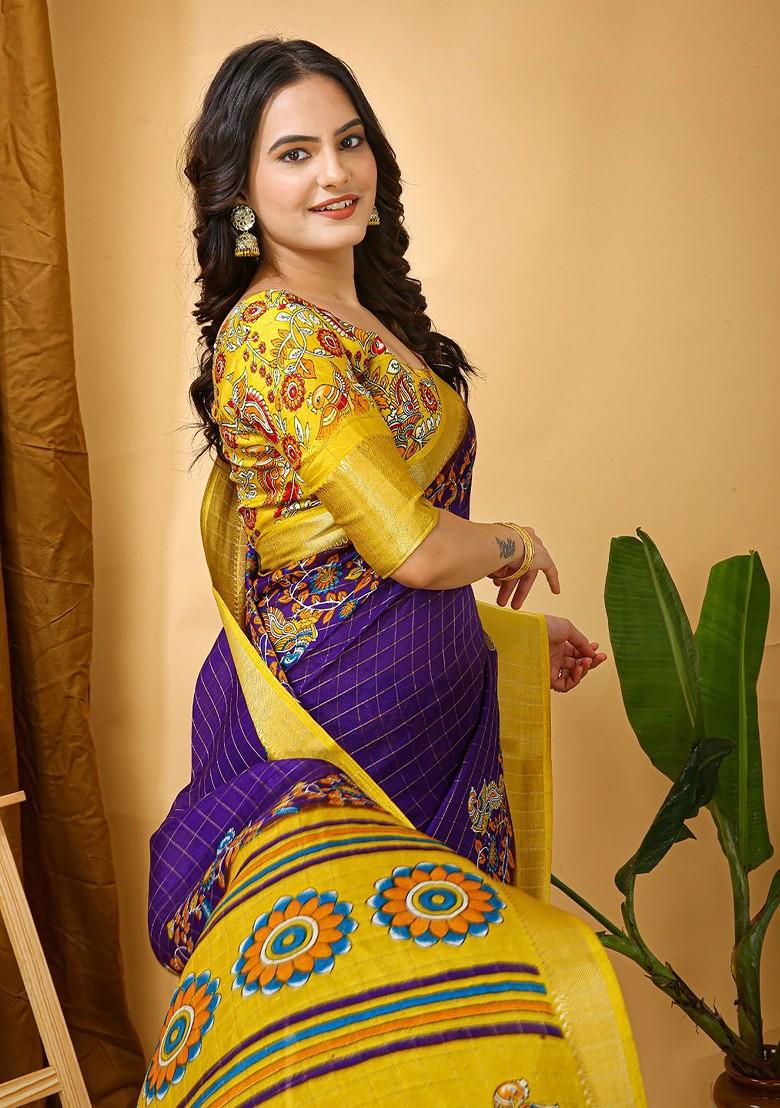 Blue Zari Kanjeevaram Silk Saree Set