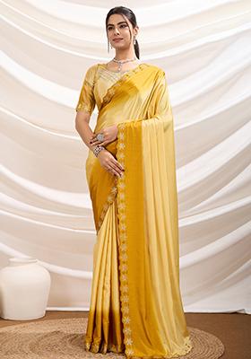 Grey Diamond Zarkan Chinnon Saree Set With Blouse