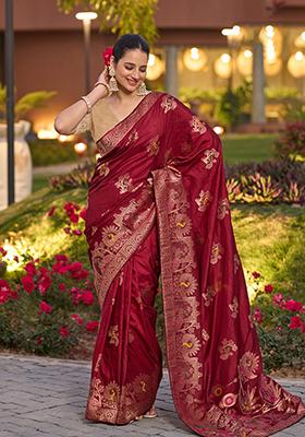 Green Woven Design Mysore Borcade Silk Saree Set With Blouse