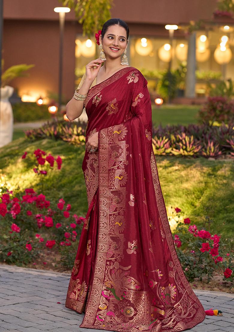 Green Woven Design Mysore Borcade Silk Saree Set With Blouse