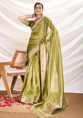 Maroon Embroidered Silk Saree Set With Blouse