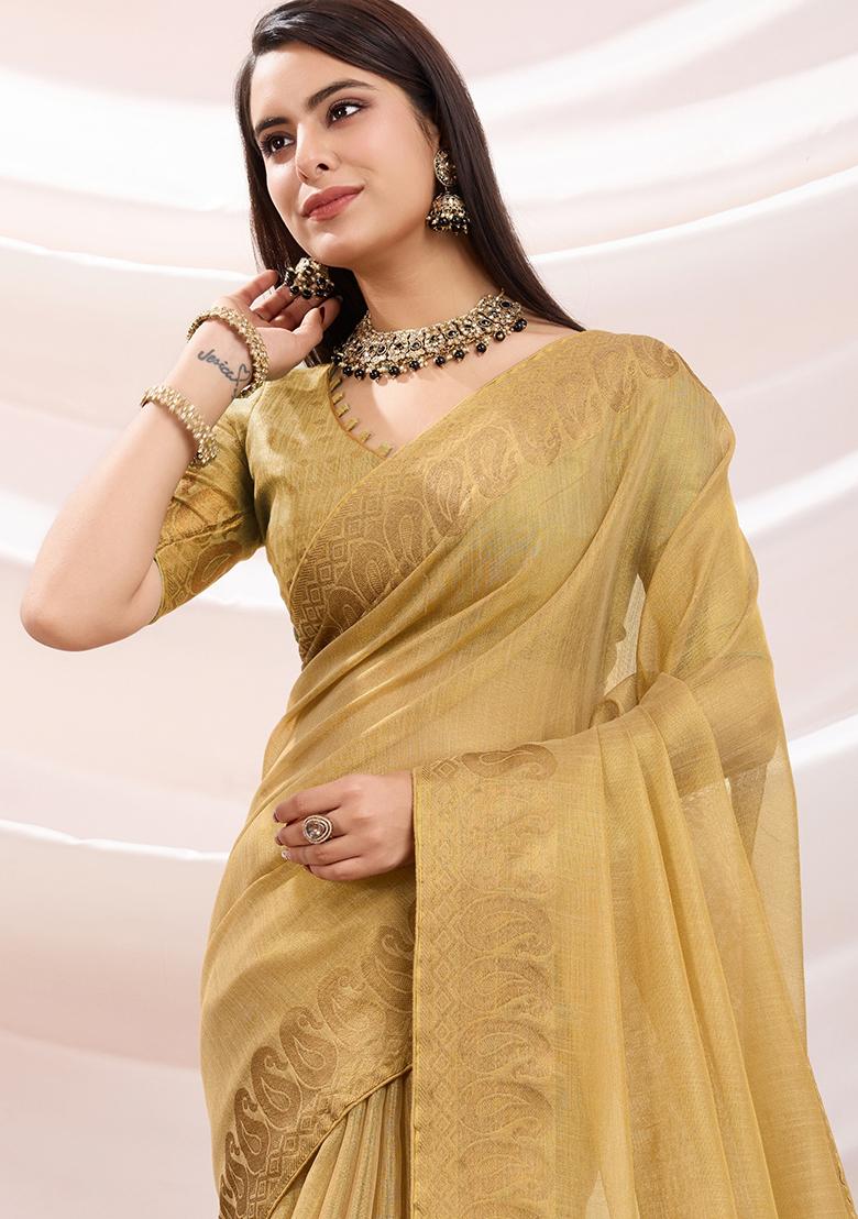 Pink Zari Pure Dola Silk Saree Set With Blouse