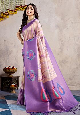 Green Embroidered Georgette Saree Set With Blouse