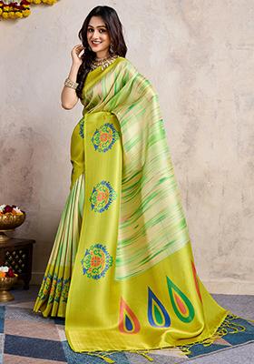 Purple Embroidered Georgette Saree Set With Blouse