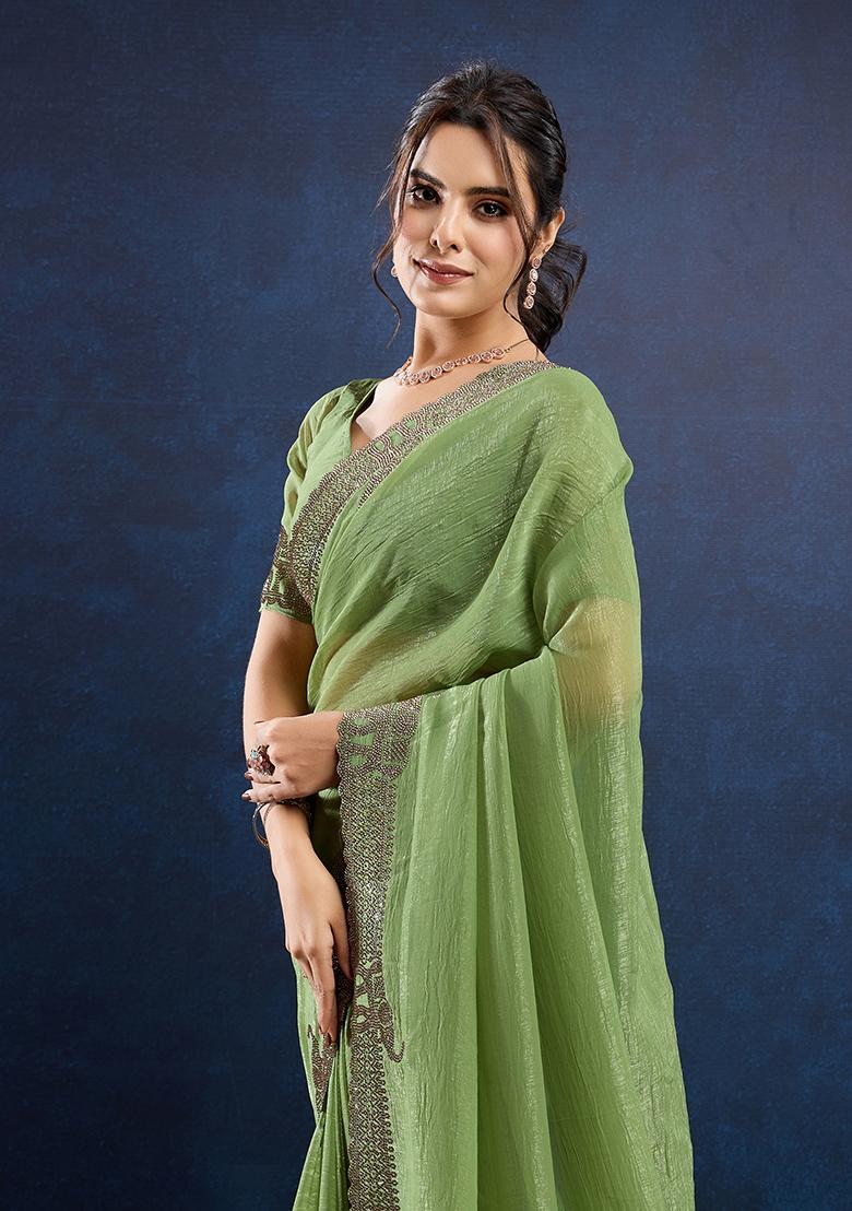 Beige Zari Banarasi Silk Saree Set With Blouse