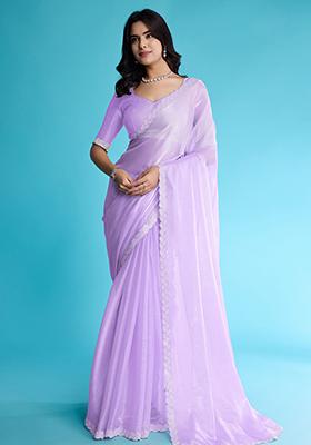 Pink Zari Banarasi Silk Saree Set With Blouse