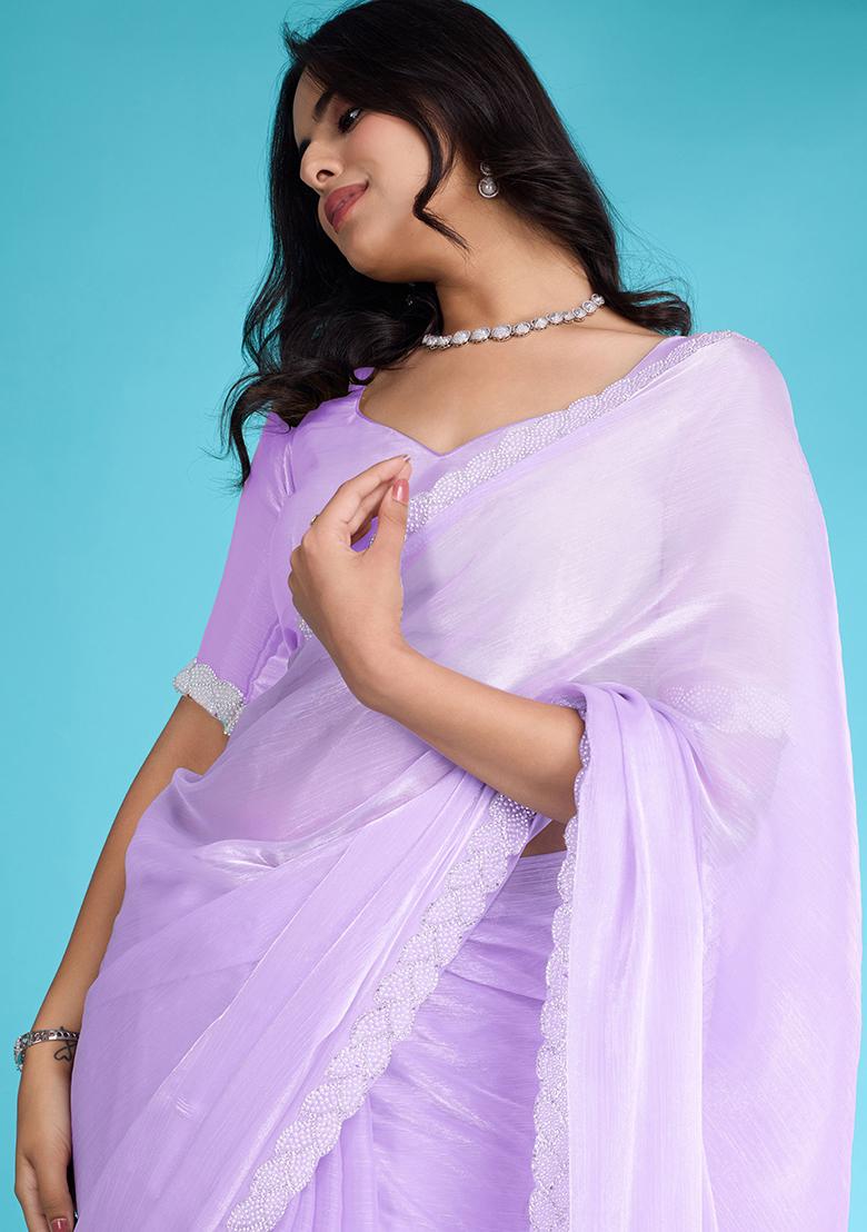Pink Zari Banarasi Silk Saree Set With Blouse