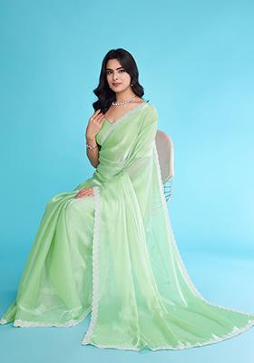 Purple Zari Soft Silk Saree Set With Blouse