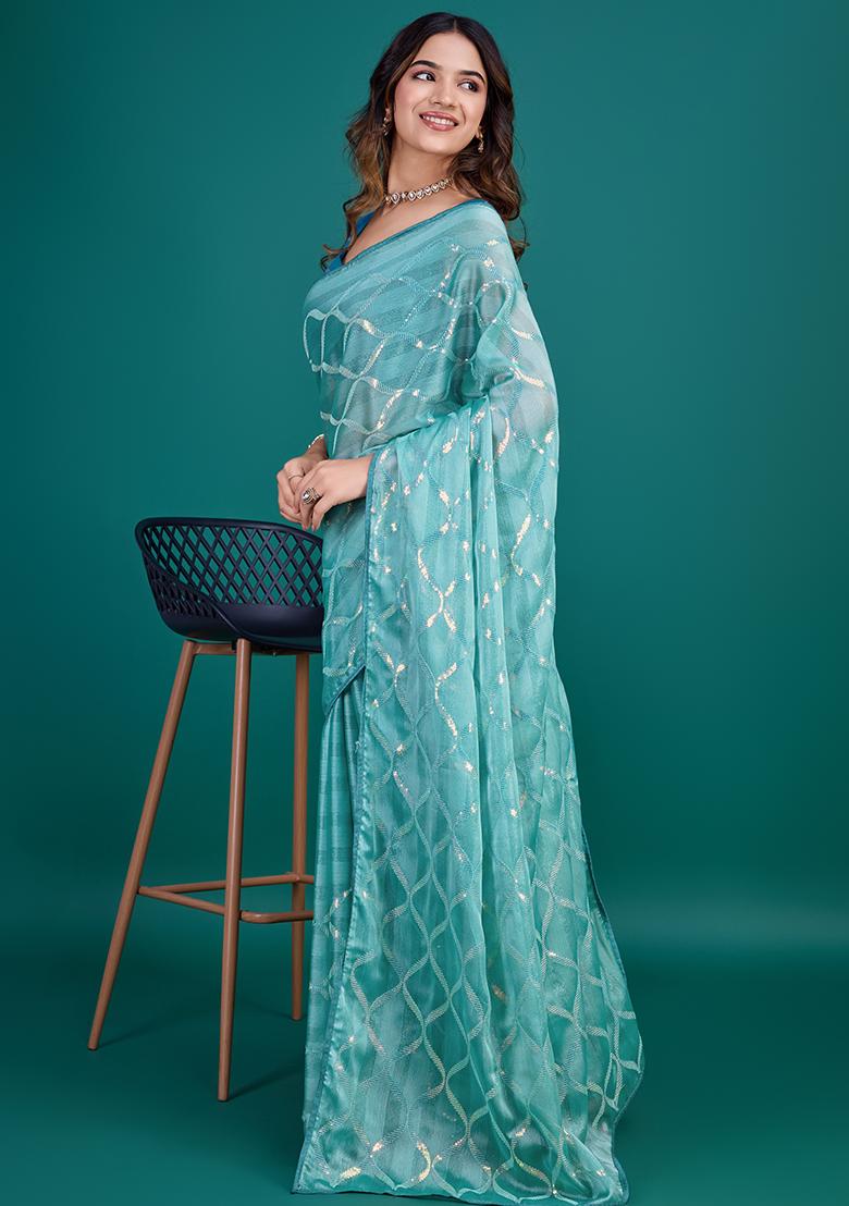 Green Zari Pure Dola Silk Saree Set With Blouse