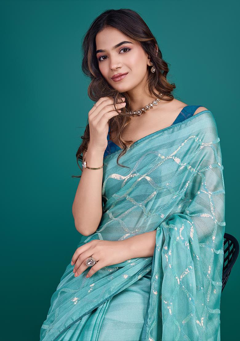 Green Zari Pure Dola Silk Saree Set With Blouse