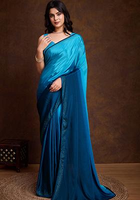 Green Zari Premium Linen Tissue Saree Set With Blouse