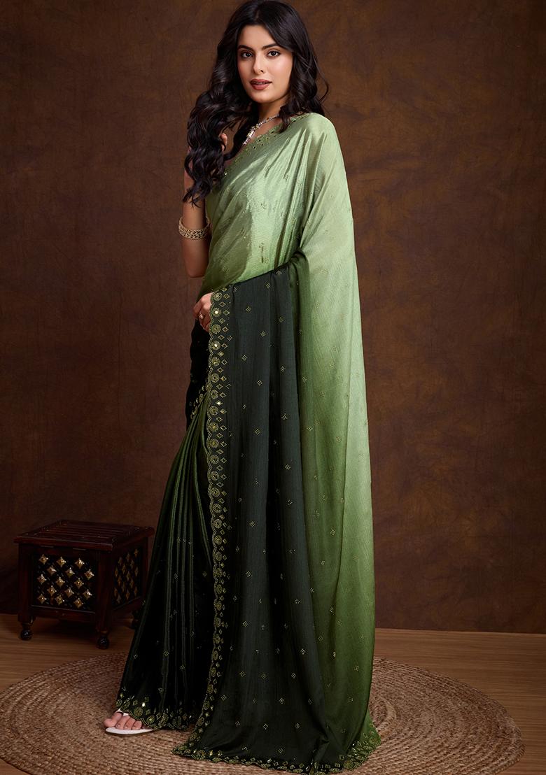 Pink Diamond Zarkan Tissue Burberry Saree Set With Blouse