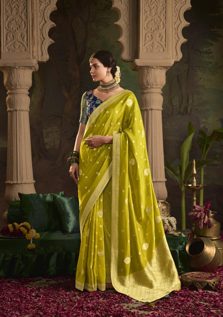 Light Green Weaving Dola Silk Saree Set