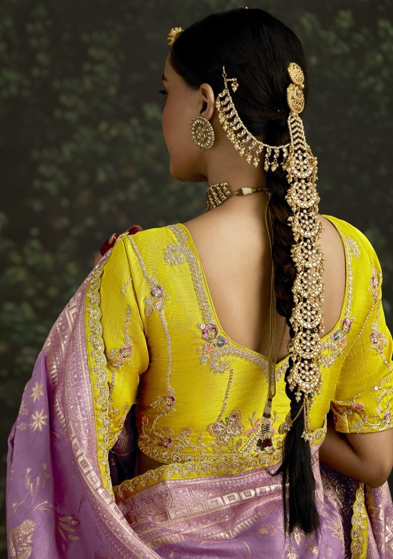 Pink Sequin Embroidered Dola Silk Saree Set