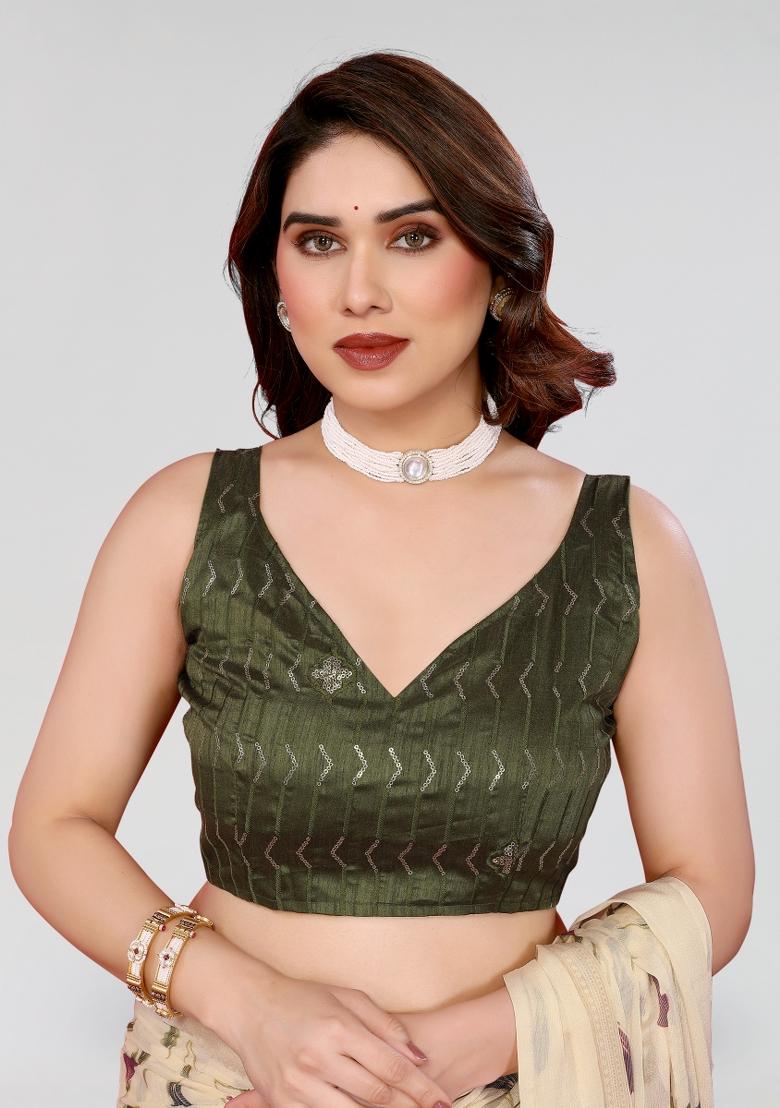 White Printed Chiffon Saree Set