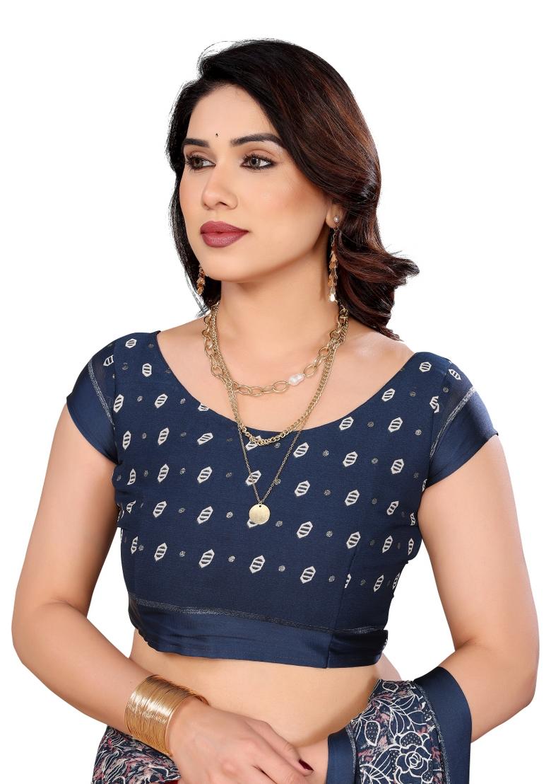 Multi Printed Moss Saree Set