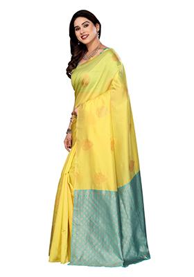 Multi Weaving Silk Saree Set