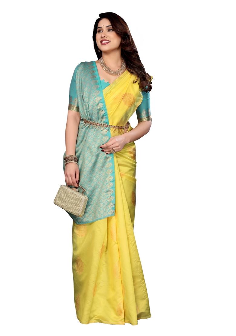 Multi Weaving Silk Saree Set