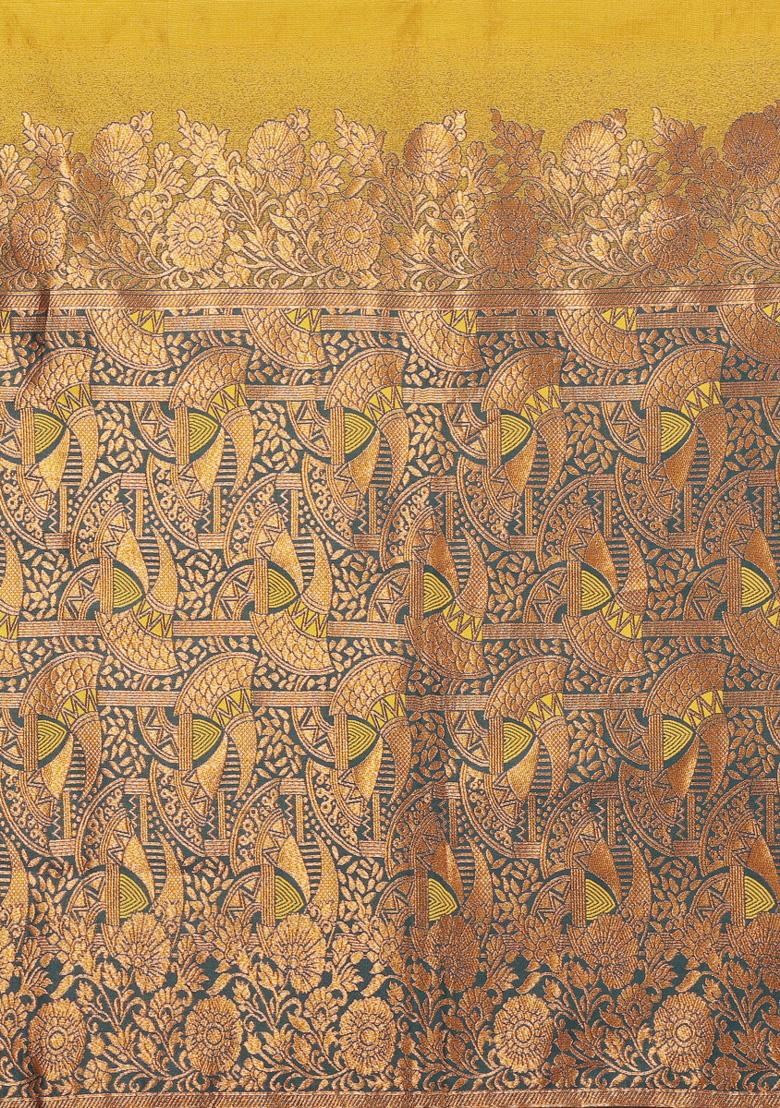 Multi Weaving Silk Saree Set