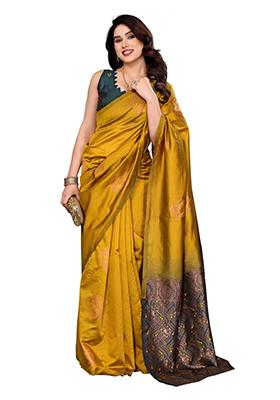 Multi Weaving Silk Saree Set