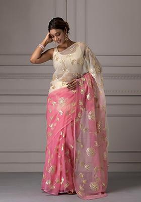 Multi Gotta Patti Silk Saree Set