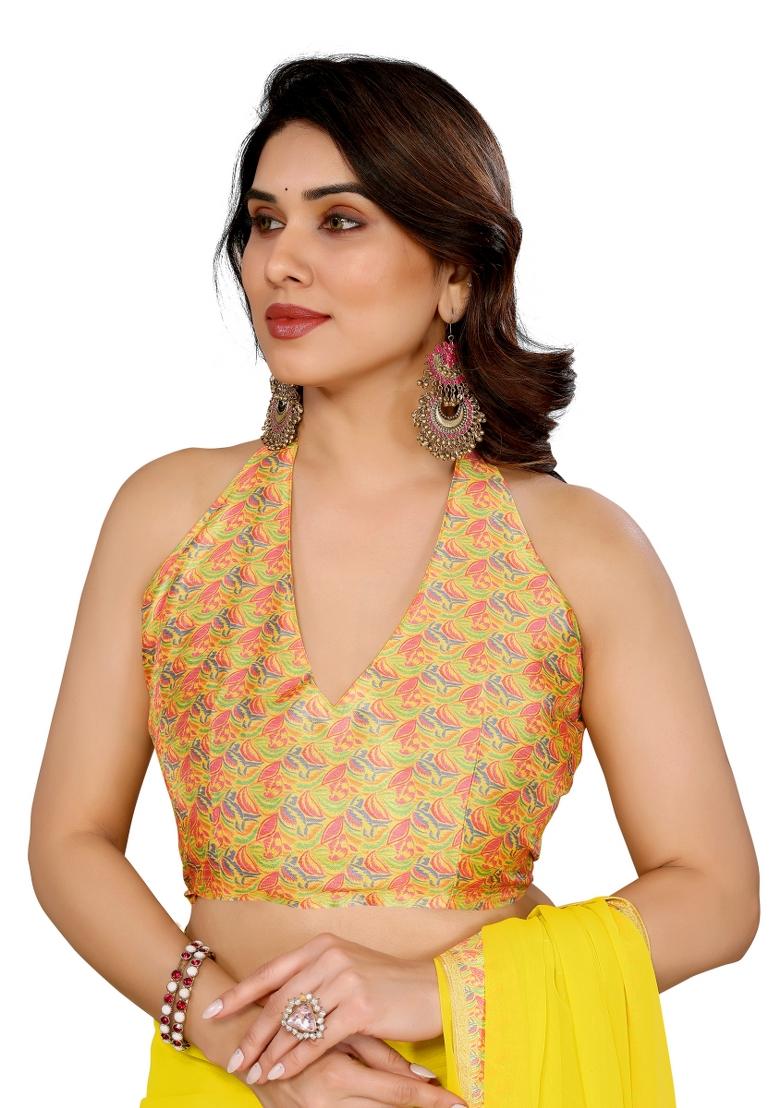 Multi Solid Georgette Saree Set