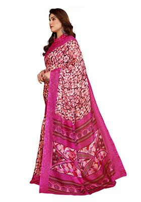 Pink Printed Kota Doriya Saree Set