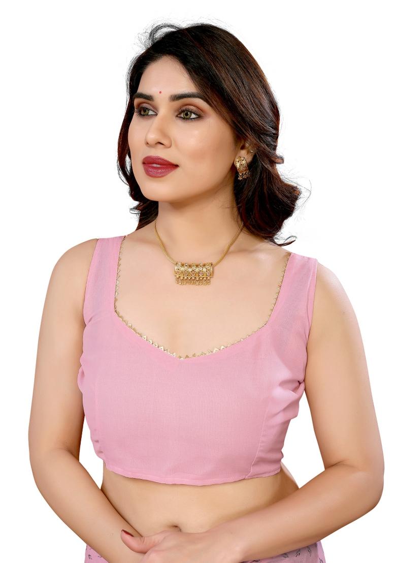 Multi Solid Georgette Saree Set