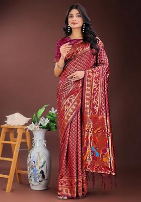 Green Zari Work Silk Saree Set