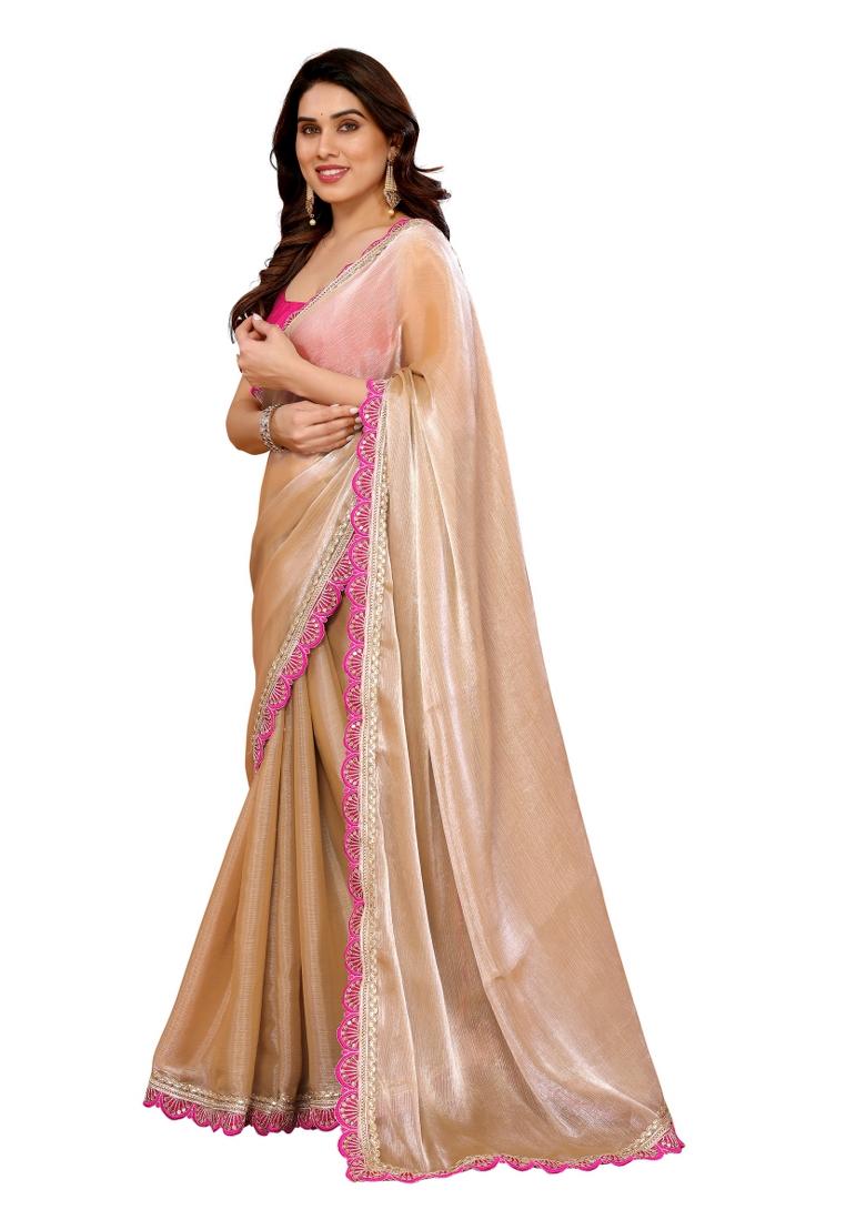 Multi Solid Jimmy Choo Saree Set With Blouse
