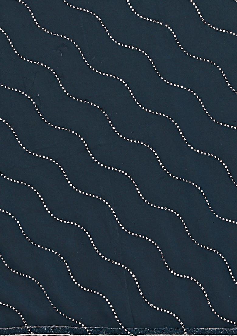 Rama Green Mukesh Work Georgette Saree Set With Blouse