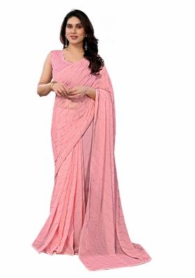 Multi Mukesh Work Georgette Saree Set With Blouse