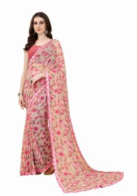 Multi Printed Georgette Saree Set With Blouse