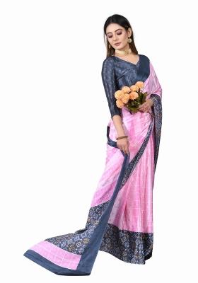 Multi Printed Chiffon Saree Set With Blouse