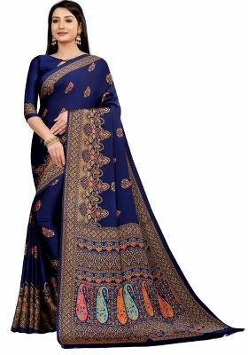 Multi Printed Japan Crepe Saree Set With Blouse