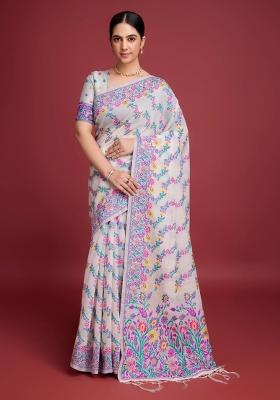 Purple Solid Cotton Saree