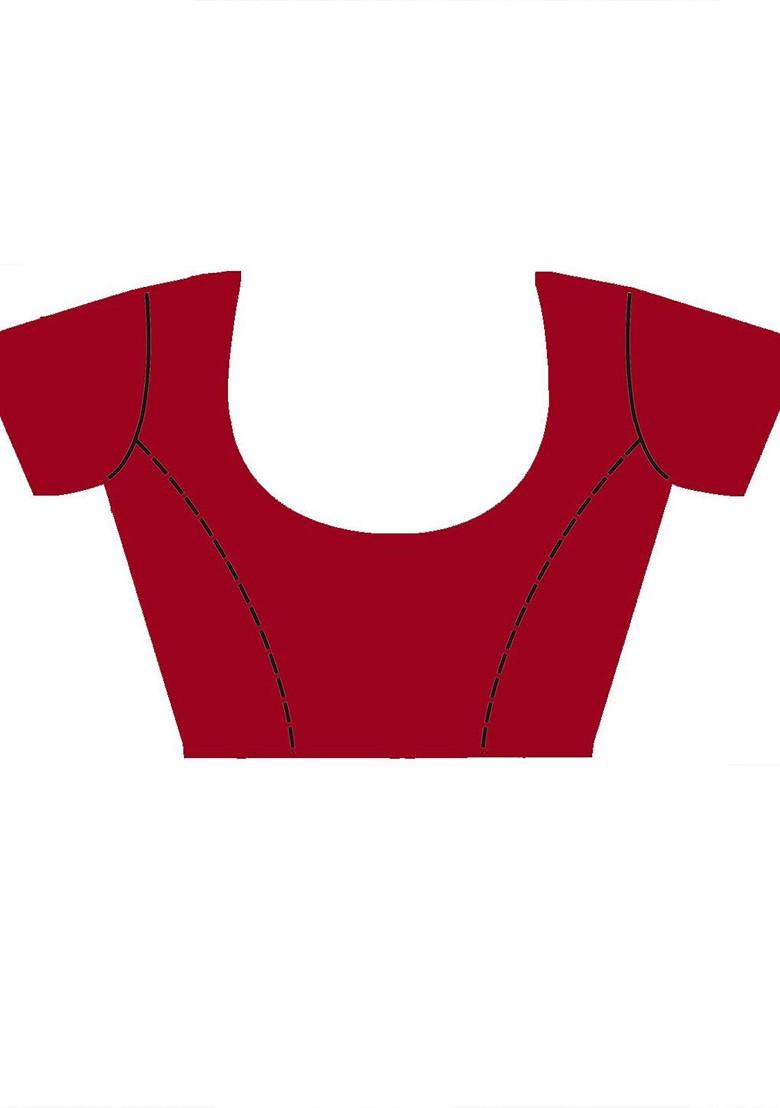 Mustard Yellow Embroidered Poly Blend Saree Set With Blouse