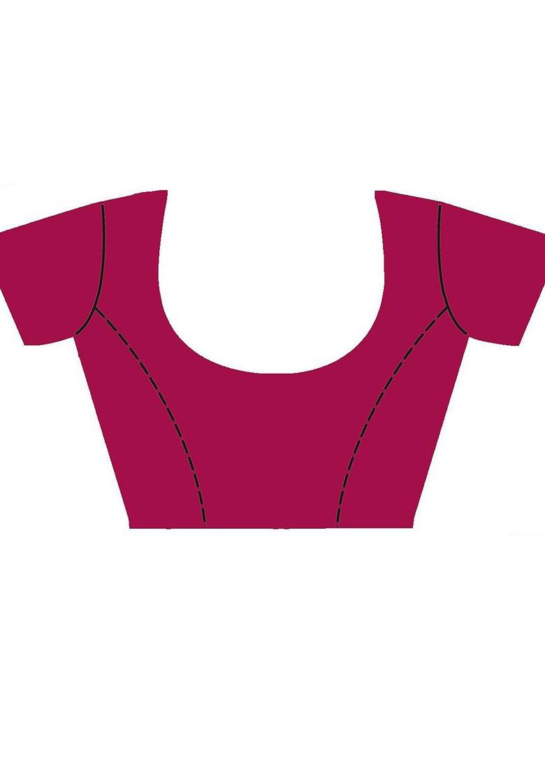 Coffee Brown Embroidered Poly Blend Saree Set With Blouse