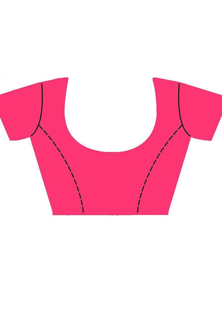 Yellow Embroidered Poly Blend Saree Set With Blouse