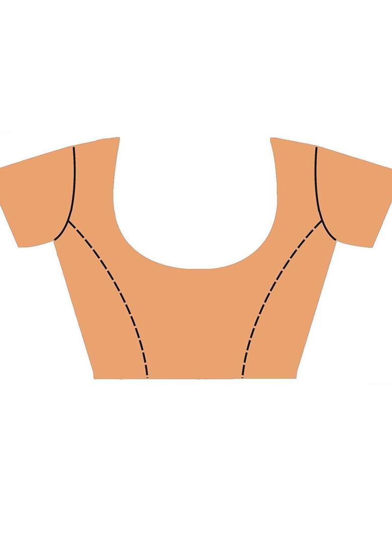 Yellow Woven Design Poly Blend Saree Set With Blouse