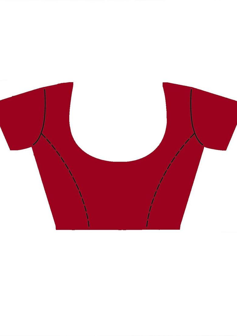 Green Woven Design Poly Blend Saree Set With Blouse