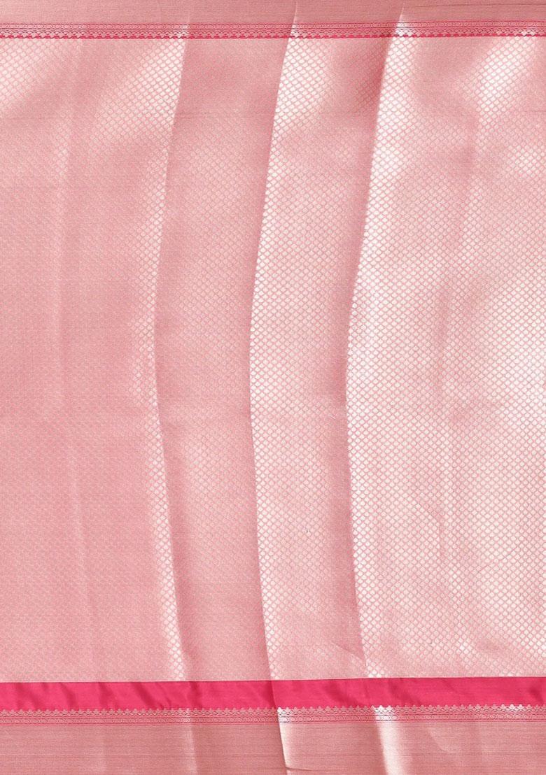 Grey Embroidererd Banarsi Silk Saree Set