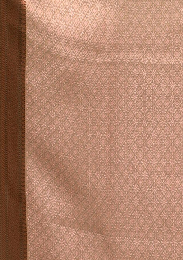 Metalic Yellow Embroidererd Banarsi Silk Saree Set