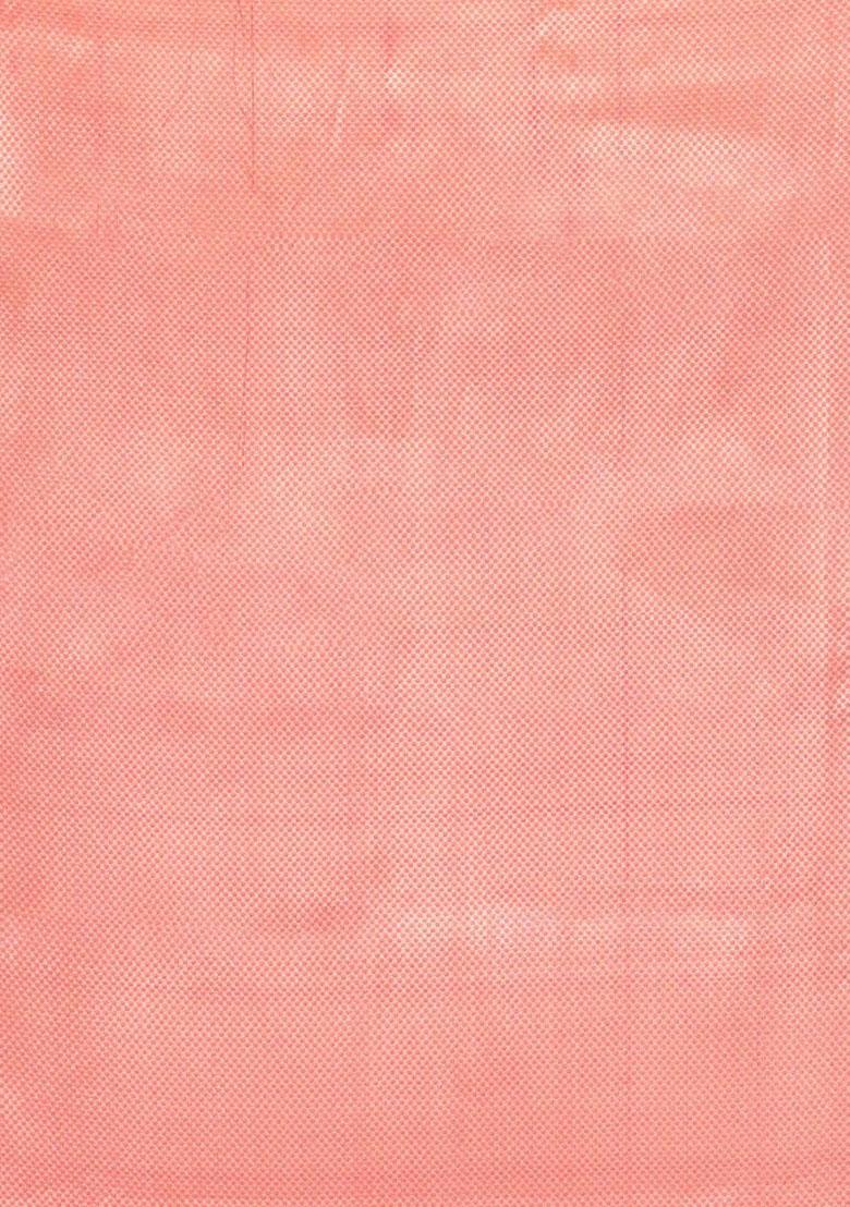 Rust Brown And Green Embroidererd Banarsi Silk Saree Set