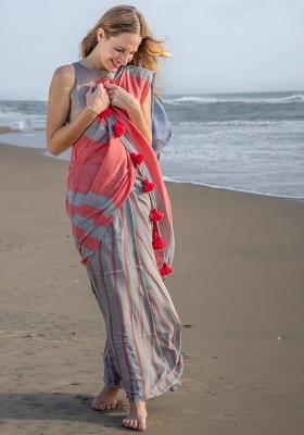 Multicolor Digital Print Cotton Saree set