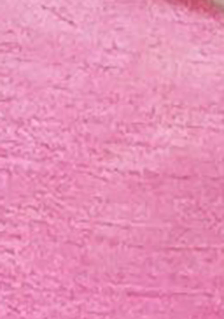 Pink Pedding Color Solid Chinon Pre Stitched Saree