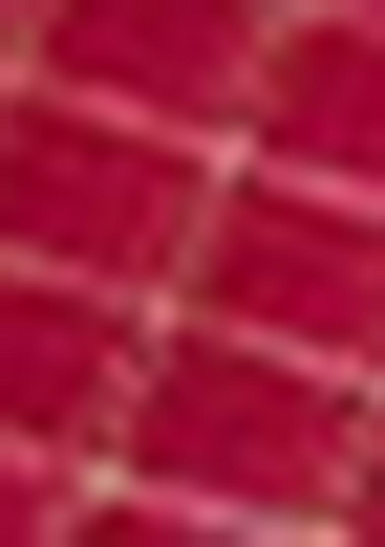 Rani Pink Embroidered Kota Doriya Saree Set